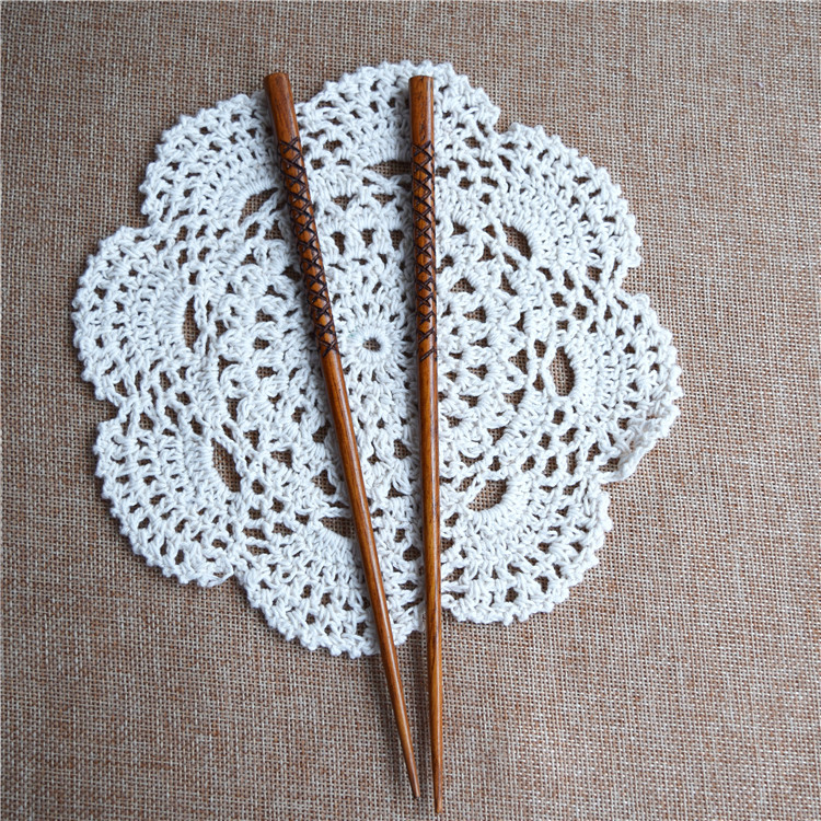 日式尖頭手工雕刻木制筷子創意特色木筷家用筷創意便攜環保餐具
