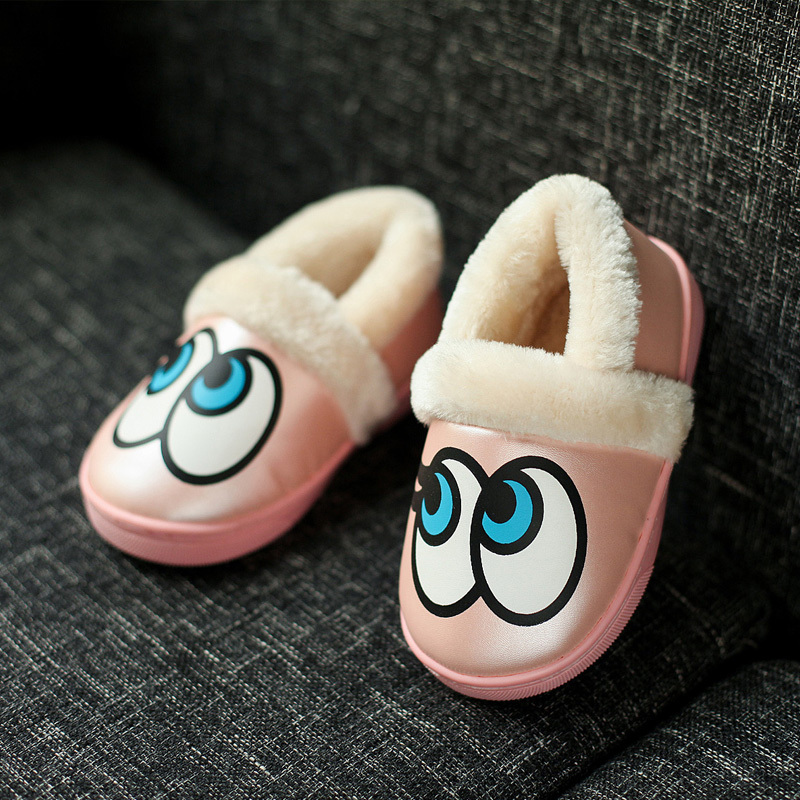 【3-6歲】秋冬兒童棉鞋女可愛卡通防水包跟棉拖鞋女孩防滑寶寶鞋