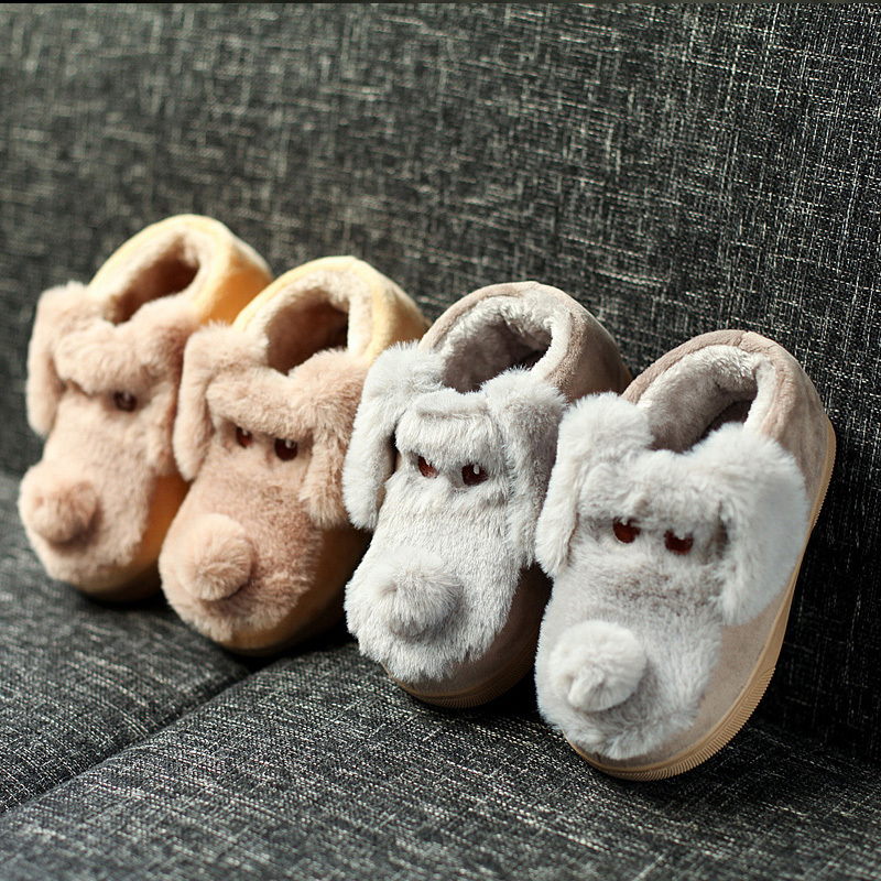 【2-8歲男童】秋冬兒童棉拖鞋包跟可愛卡通幼兒男孩寶寶毛絨拖鞋