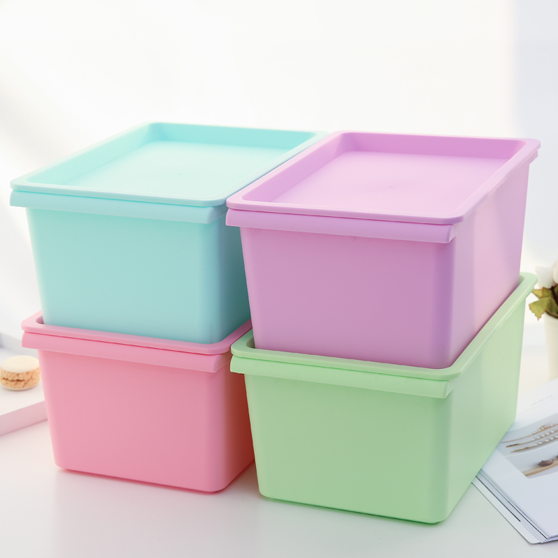 韓國有蓋塑料收納盒玩具零食收納整理箱藥箱儲物盒子
